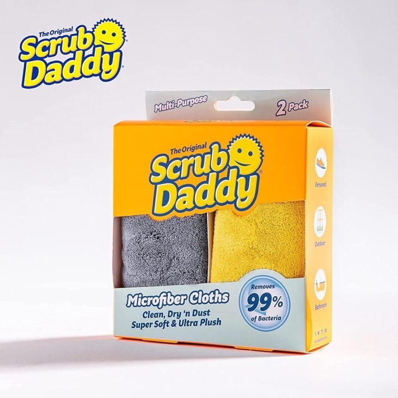 Scrub Daddy Paños de Microfibra Suaves y Multiusos Paquete de 2 - Imagen 2