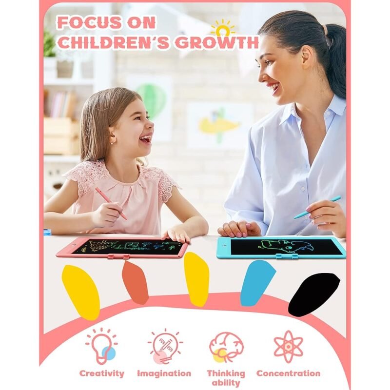 Bravokids Tableta de Escritura LCD de 10 Pulgadas para Niños Rosa - Imagen 4