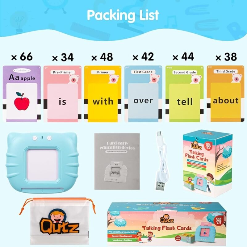 QuTZ Tarjetas Flash Parlantes para Aprender ABC y 123 para Niños - Imagen 6