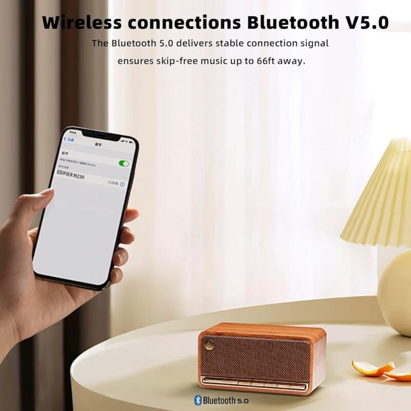 Edifier Altavoz Bluetooth Retro Madera 20W Inalámbrico Estéreo - Imagen 5