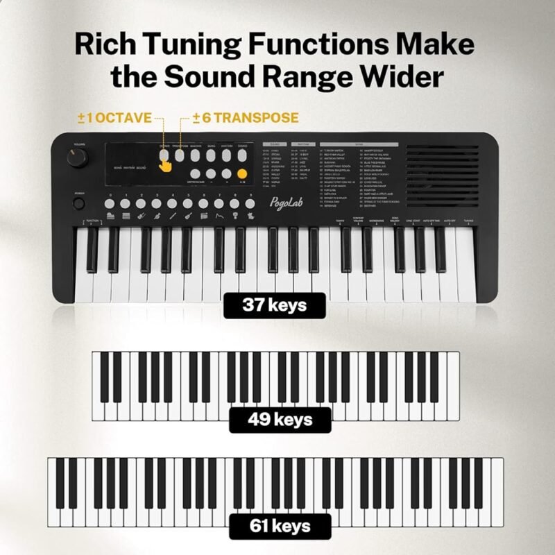 POGOLAB Mini Piano Teclado Portátil de 37 Teclas con Pantalla LED - Imagen 3