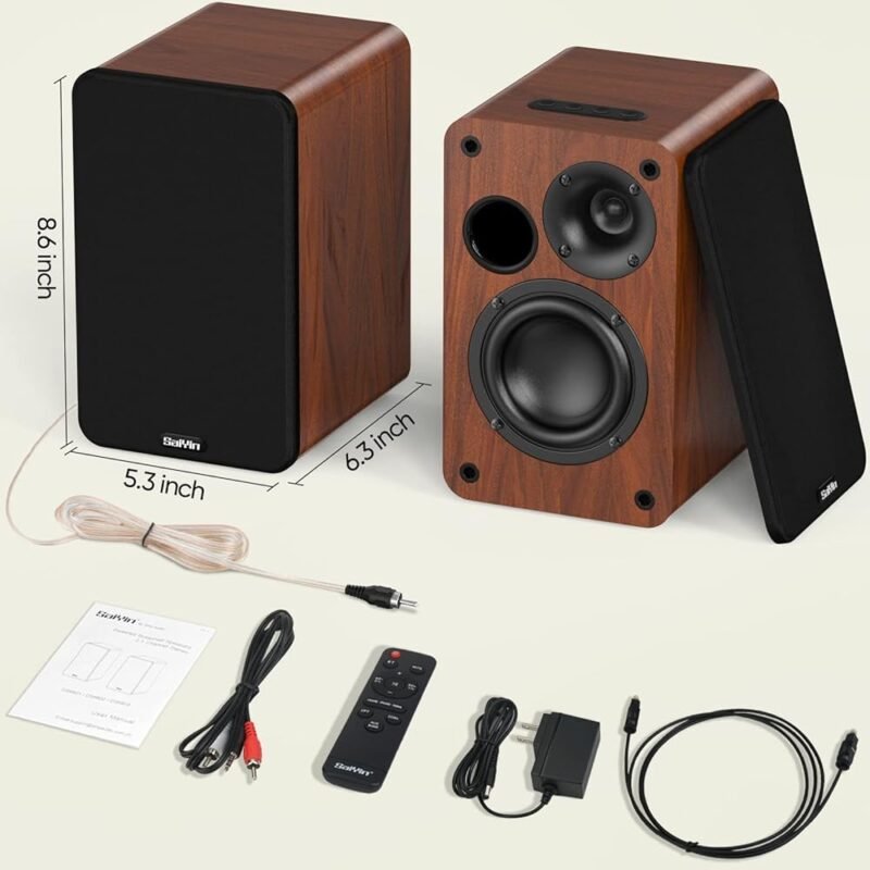 Saiyin Altavoces Bluetooth para Estantería 30 W x 2 Con Woofer de 3.5 Pulgadas - Imagen 6