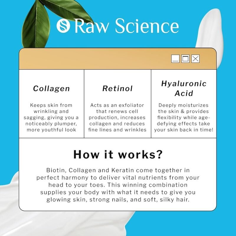 RAW SCIENCE Crema Facial Hidratante Antienvejecimiento para Todos - Imagen 5