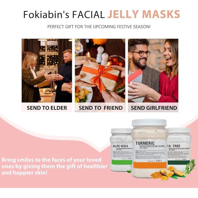 Fokiabin Máscara Facial Profesional de Gelatina para el Cuidado de la Piel - Imagen 6