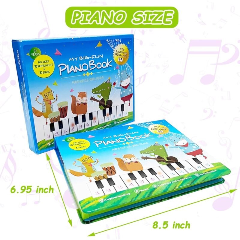 EOOLEOW Juguetes de libro de piano para niños de 3 a 5 años - Imagen 2