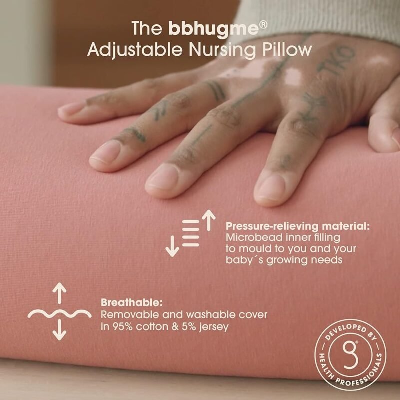 bbhugme Almohada de Lactancia Ajustable para Mamás y Bebés - Imagen 5