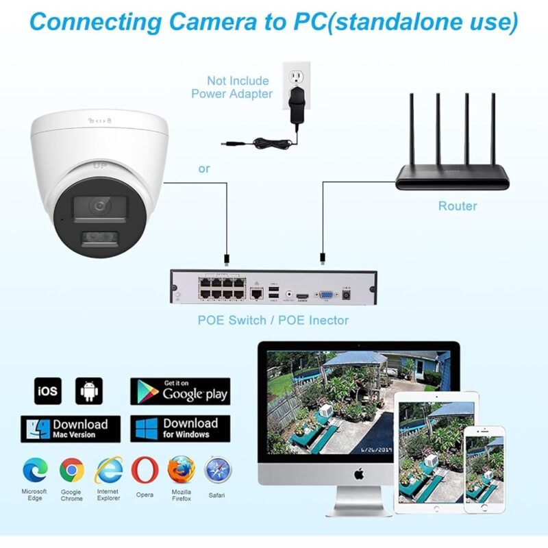 Anpviz Cámara IP PoE 5 MP Detección de Humanos y Vehículos - Imagen 6