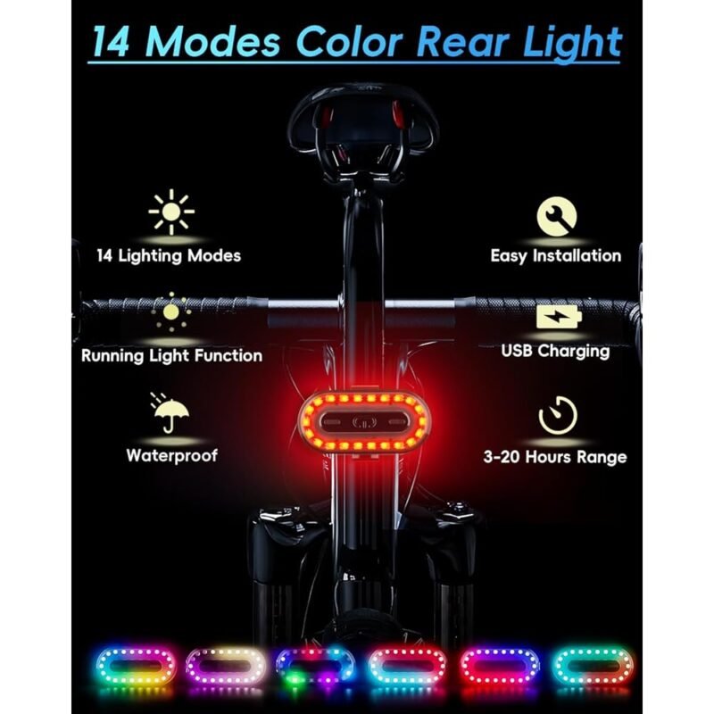 KELNOW Luces de Bicicleta LED con 10000 mAh y 9500 Lúmenes - Imagen 2