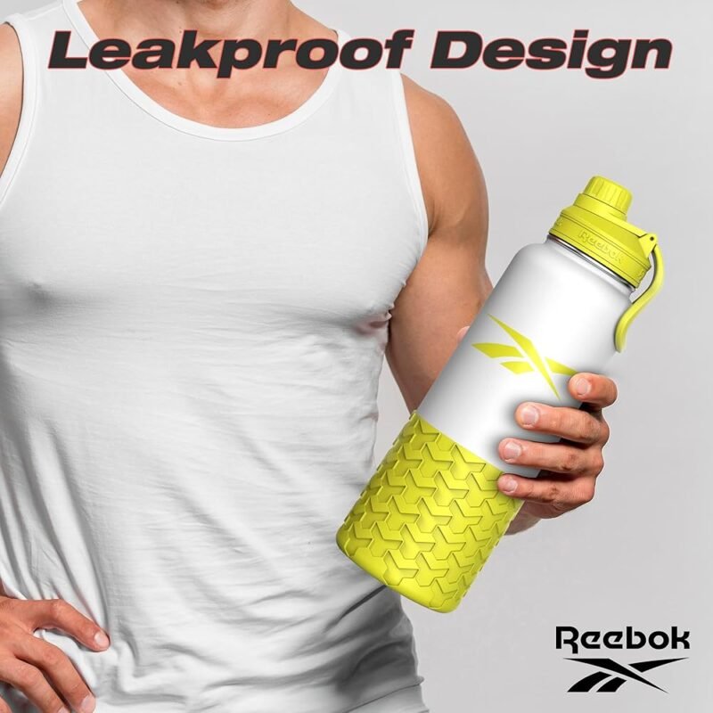 Reebok Botella de agua de acero inoxidable aislada para exteriores 40 onzas - Imagen 5