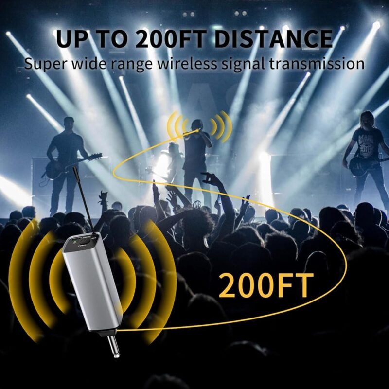 Voijump Micrófono Inalámbrico Dual UHF para Karaoke y Eventos - Imagen 2