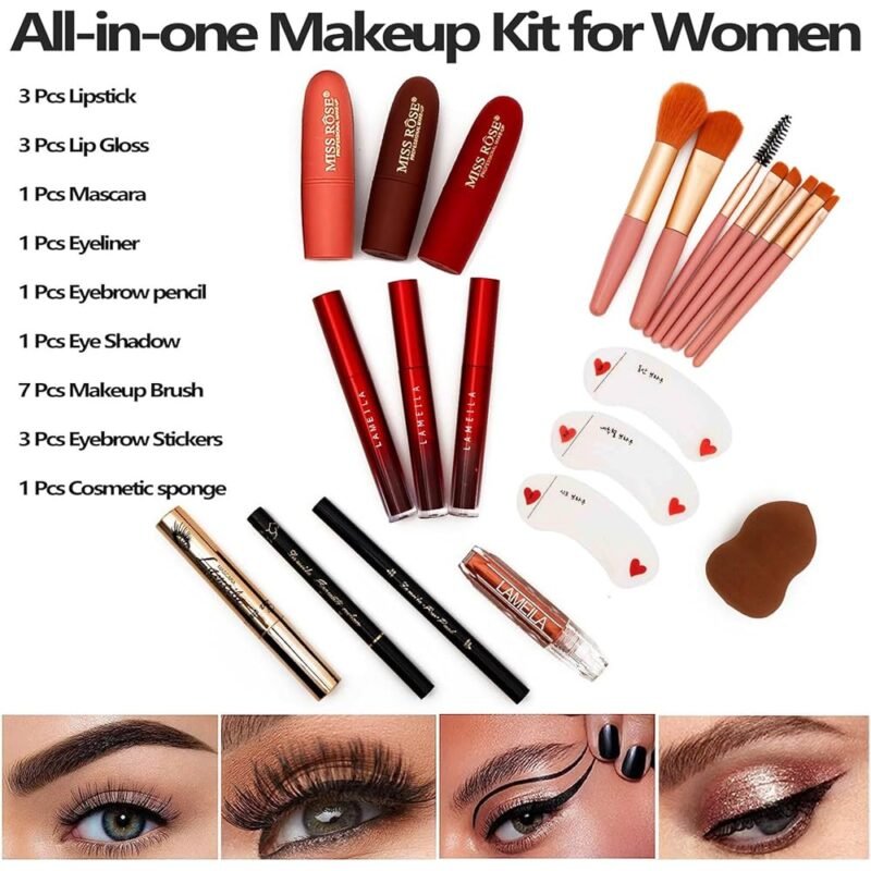 UNIFULL Kit completo de maquillaje de 132 colores todo en uno para mujer - Imagen 3