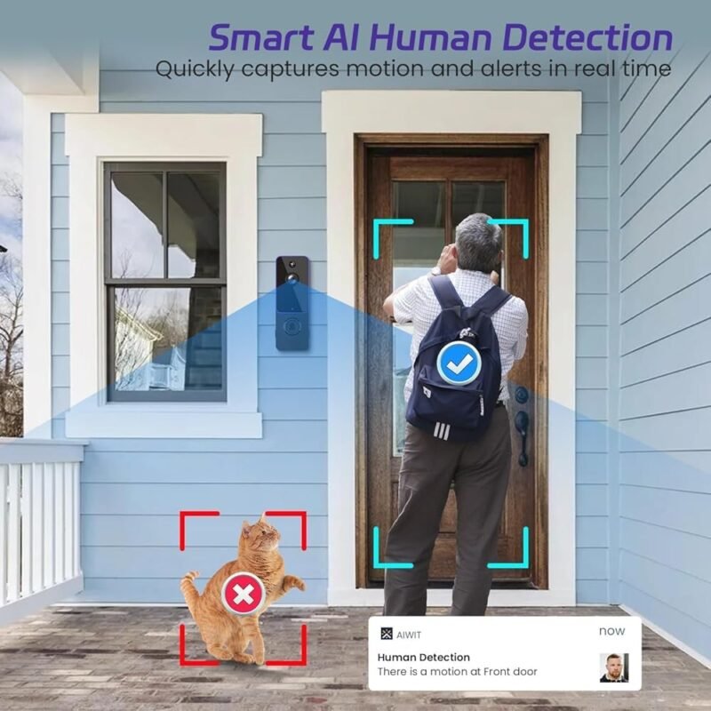 Timbre inteligente SJCODE con cámara de seguridad y video inalámbrico - Imagen 5