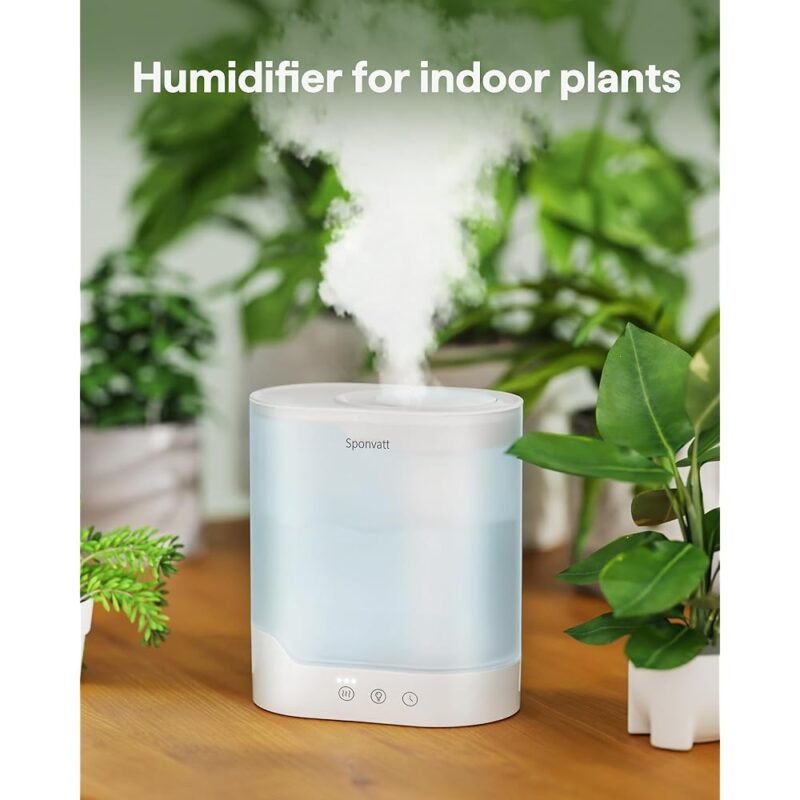 Sponvatt Humidificadores para dormitorio con difusor de aceites y luz nocturna - Imagen 8