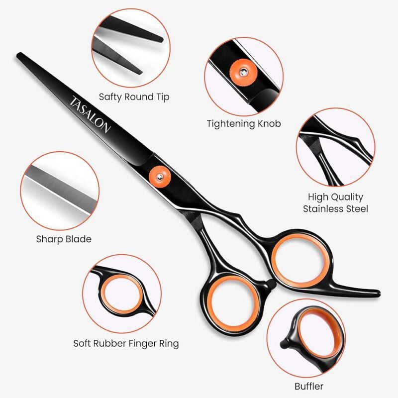 TASALON Kit de Tijeras de Corte de Cabello Todo en 1 Profesional - Imagen 2