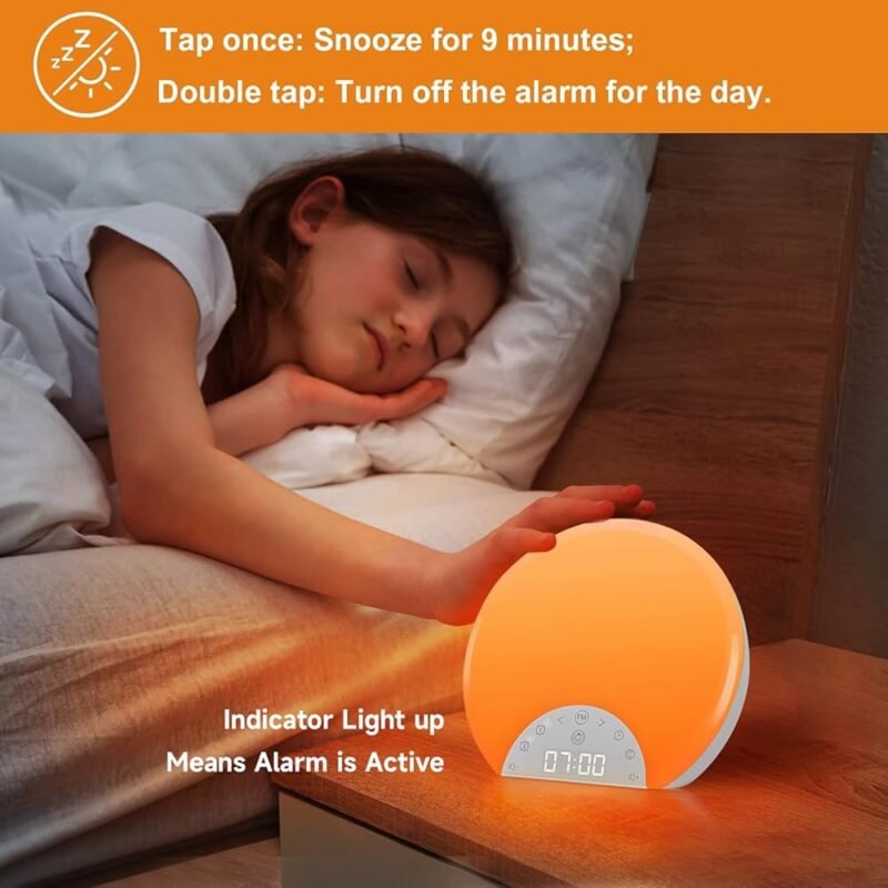 Reloj Despertador con Luz de Amanecer para Niños y Adultos - Imagen 3