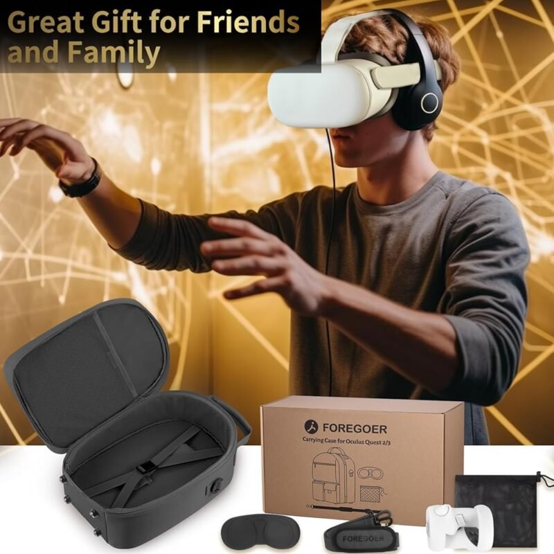 FOREGOER Funda de Transporte para Meta Quest 3 y Oculus Quest 2 - Imagen 6