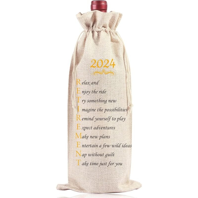 Bolsa de Vino para Regalos de Jubilación 2024 Elegante y Práctica