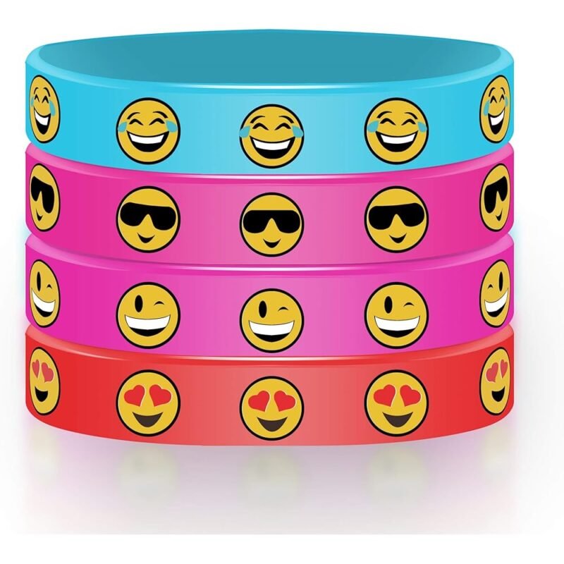 Fun Central Paquete de 36 Pulseras de Silicona con Emoticonos Surtidos - Imagen 3