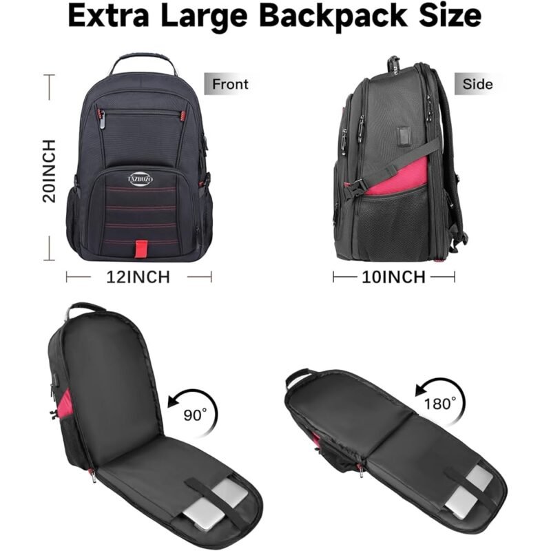 Mochila de viaje extra grande para laptop de 50 litros resistente al agua - Imagen 4