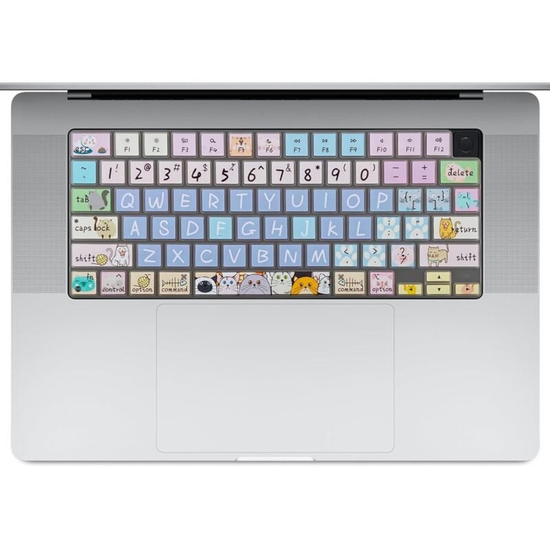 WSLUCKO Funda de teclado para MacBook Pro y Air 2021-2024 14 y 16 pulgadas - Imagen 8