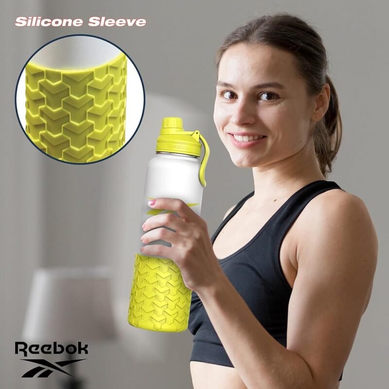 Reebok Botella de agua de acero inoxidable aislada para exteriores 40 onzas - Imagen 6