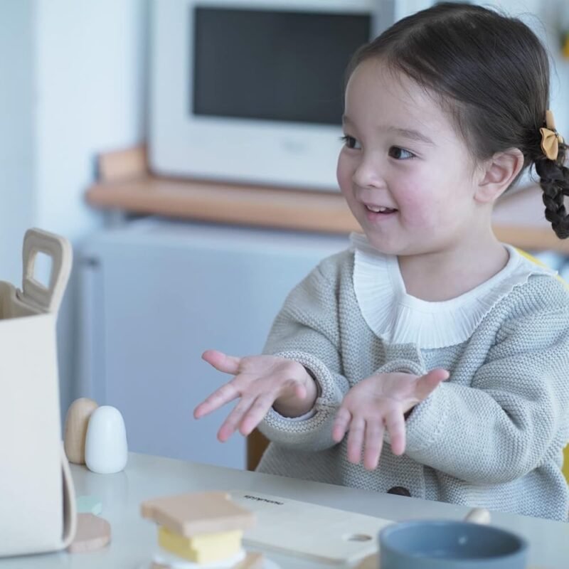 Juego de comida de madera para niños con cesta de almacenamiento 42 piezas - Imagen 8