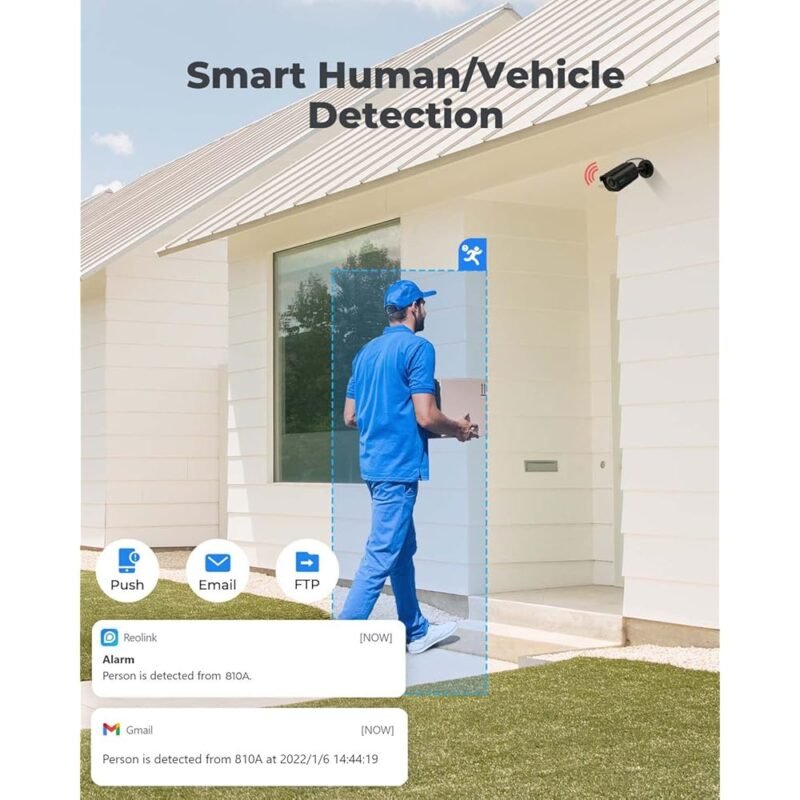 REOLINK Sistema de Cámara de Seguridad 4K para Exteriores con Detección Inteligente - Imagen 3