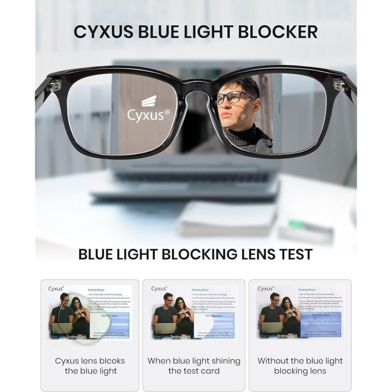 Cyxus Gafas de Luz Azul Bloqueo UV para Hombres y Mujeres - Imagen 2