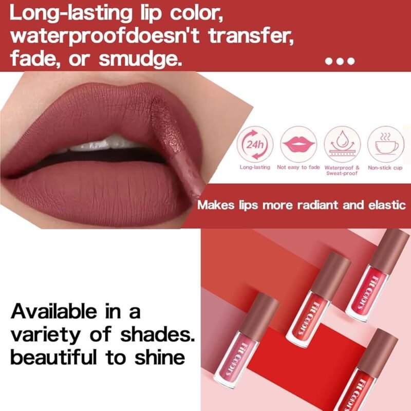 Sigaitwax Juego de 4 Lápices Labiales Líquidos Mate para Maquillaje - Imagen 3