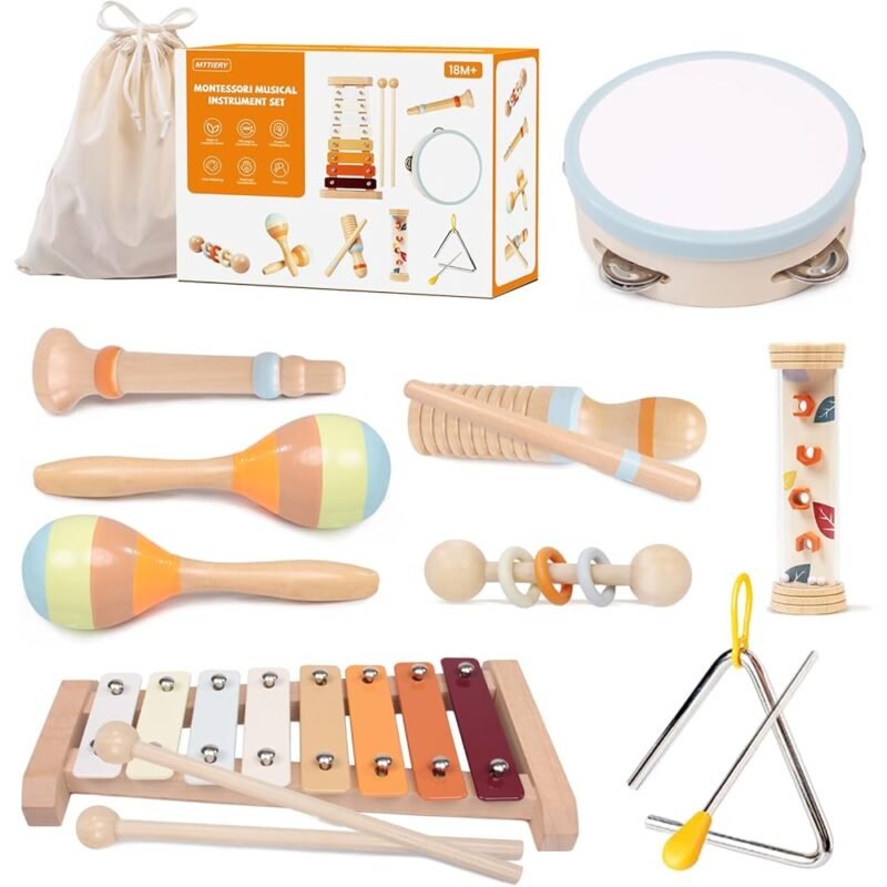 Instrumentos Musicales para Bebés Juguetes Montessori de Madera