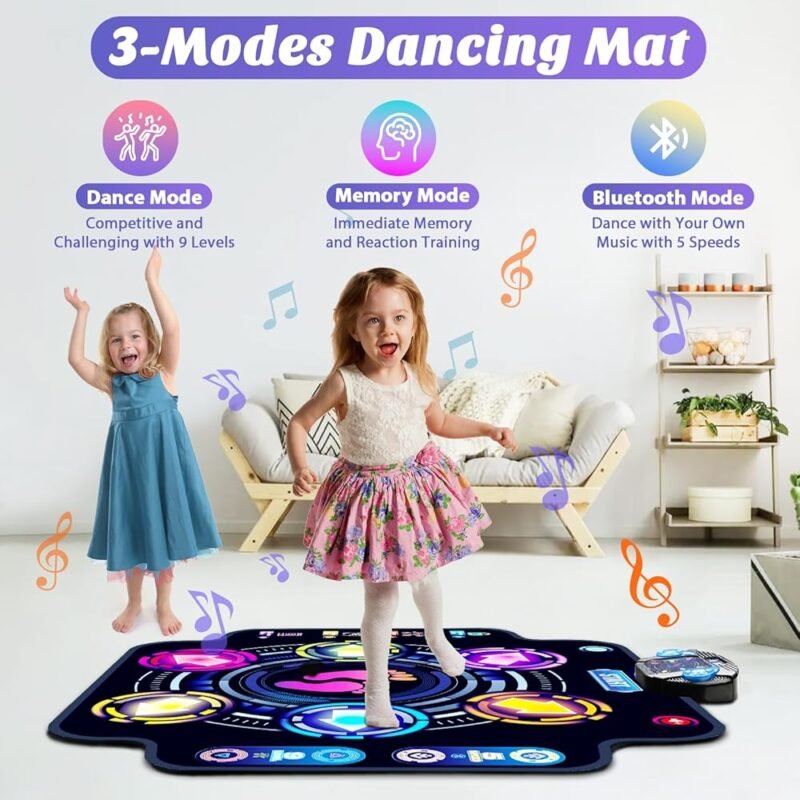 KIZJORYA Alfombrilla de Baile Electrónica Iluminada para Niños - Imagen 4