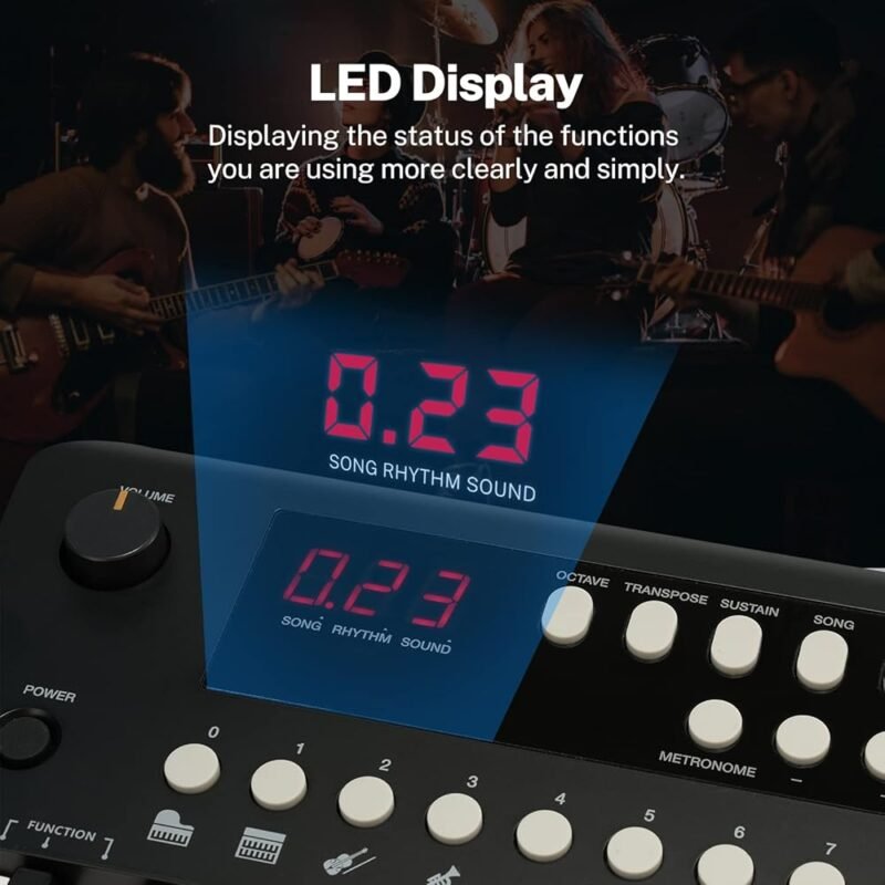 POGOLAB Mini Piano Teclado Portátil de 37 Teclas con Pantalla LED - Imagen 4