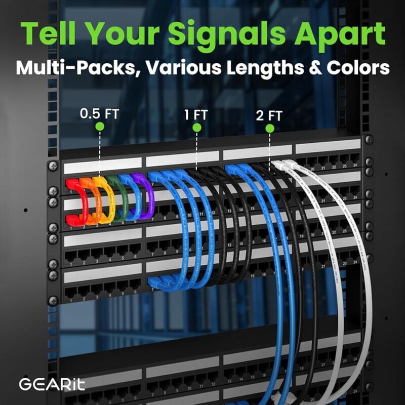 GearIT Cable Ethernet de 0.5 Pies Cat6 Conectividad Rápida y Segura - Imagen 7