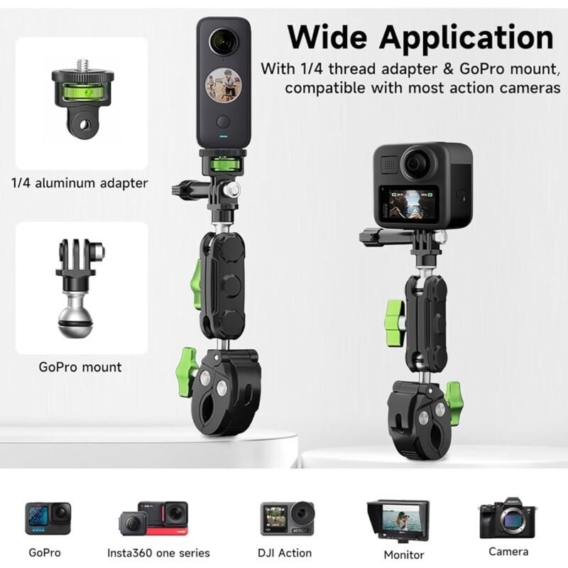 HEMMOTOP Soporte de Motocicleta para GoPro y Cámaras de Acción - Imagen 5