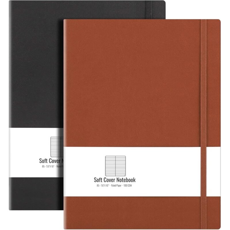 AHGXG B5 Cuaderno Con Renglones Tapa Blanda Paquete de 2 Unidades