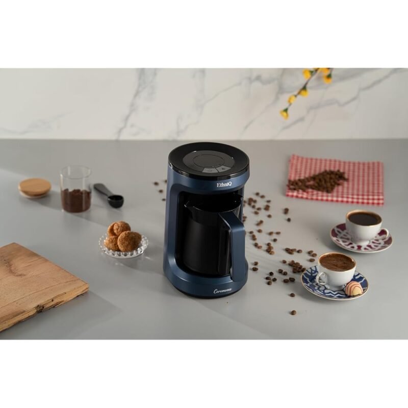 ETHNIQ Cafetera Turca 120 V 1 a 4 Tazas Tecnología Cook Sense Azul - Imagen 8