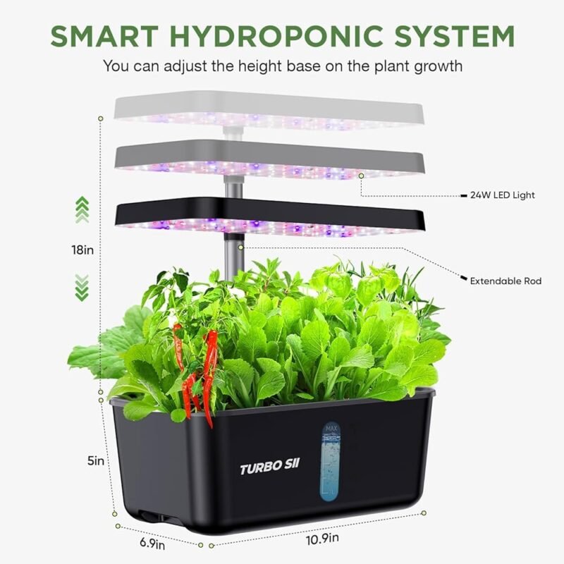 TURBO SII Sistema de Cultivo Hidropónico con Luz LED y 8 Cápsulas - Imagen 7