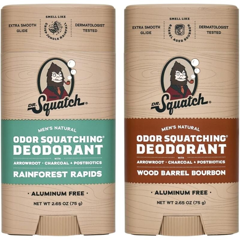 Dr. Squatch Desodorante Natural para Hombre sin Aluminio Pack de 2