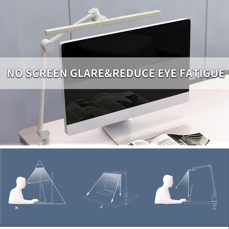 Lámpara de escritorio LED con abrazadera para cuidar tus ojos - Imagen 3