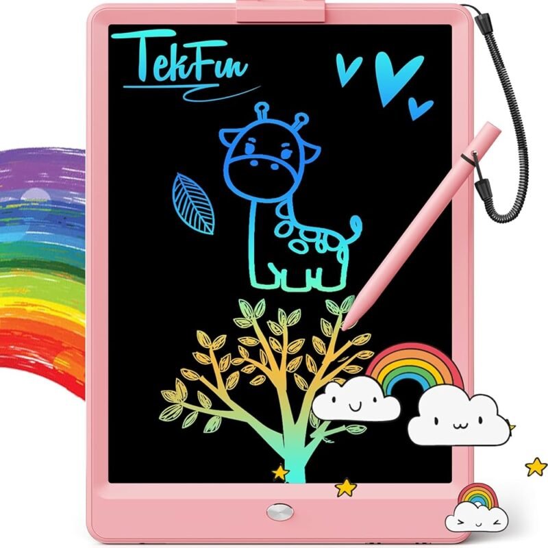 TEKFUN Tablet de escritura LCD colorida de 10 pulgadas para niños