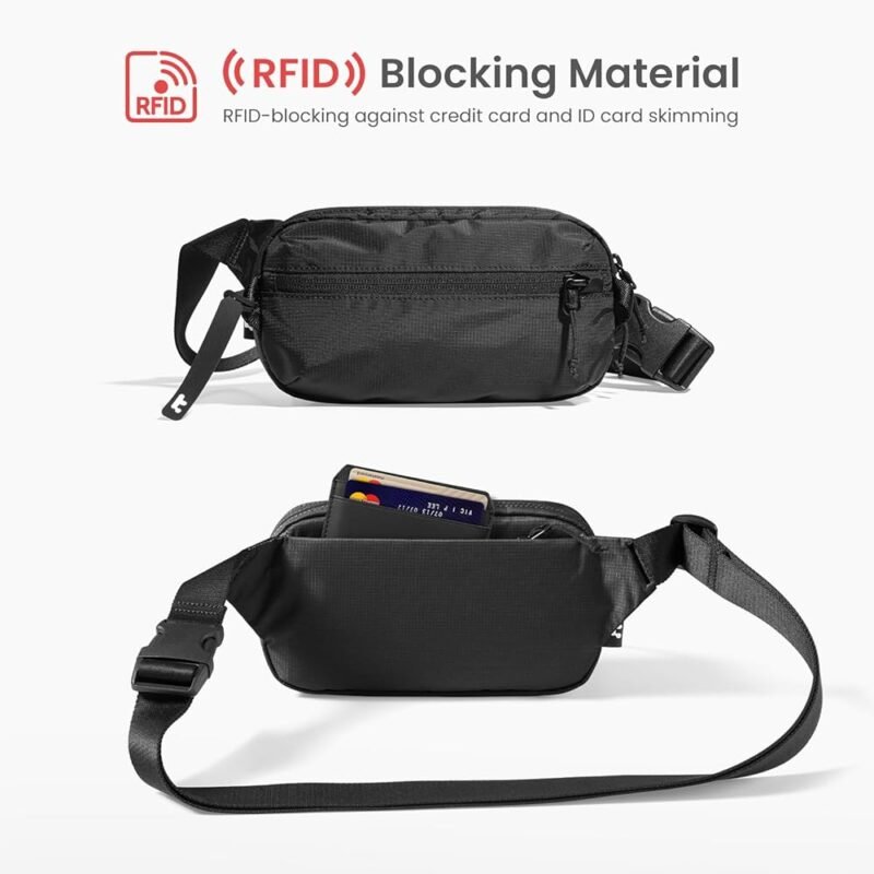 tomtoc Bolsa Bandolera de 1.5L con Bloqueo RFID Resistente al Agua - Imagen 4