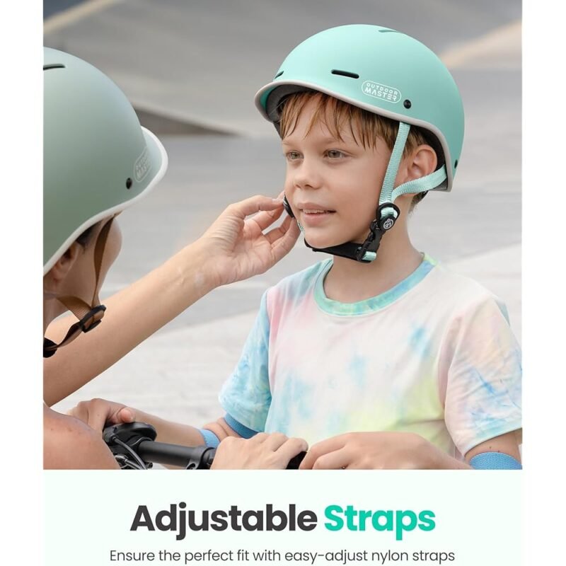 OutdoorMaster Casco de Bicicleta para Niños Con Ventilación y Visera - Imagen 7