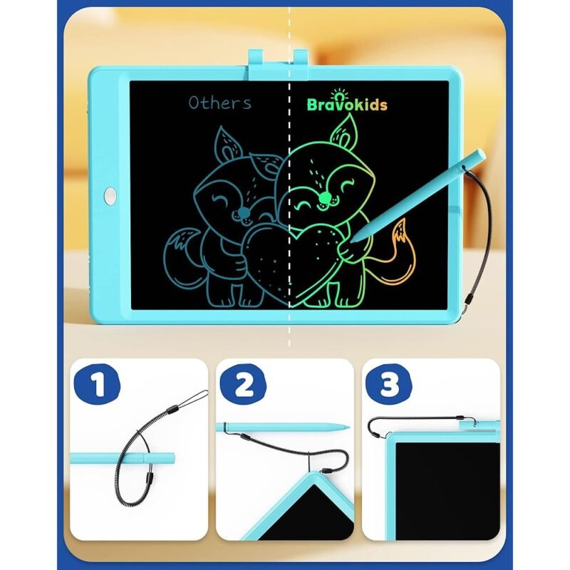 Bravokids Tableta de Escritura LCD 10 Pulgadas para Niñas de 3 a 8 Años - Imagen 2