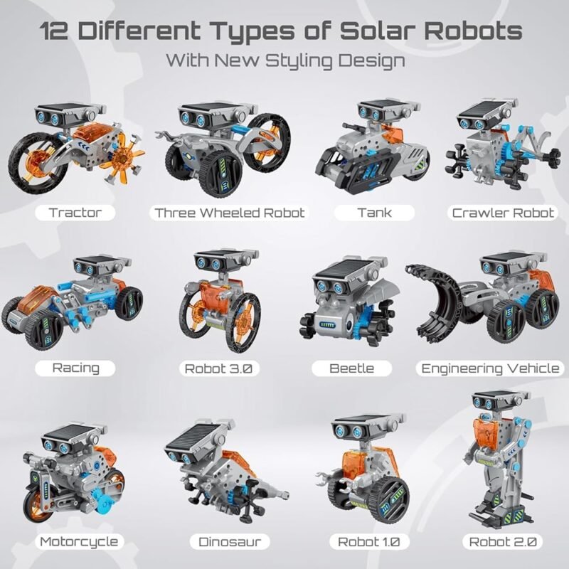 Kit de Robot Solar 12 en 1 Juego Educativo para Niños de 8 a 12 Años - Imagen 3