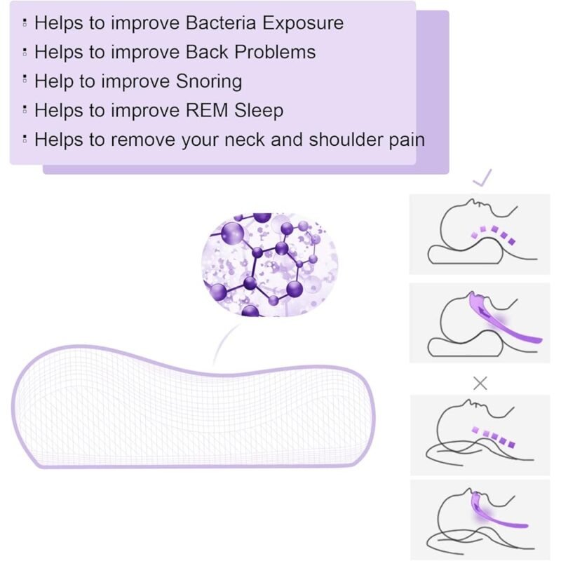 ZG Home Almohada de Bambú con Espuma Viscoelástica para Sueño Reparador - Imagen 4