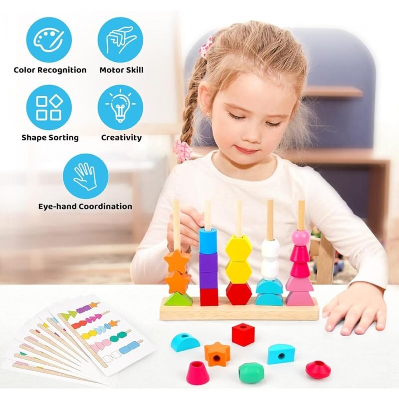 Juguetes Montessori para Niños de 2 a 4 Años Juego Educativo de Madera - Imagen 5