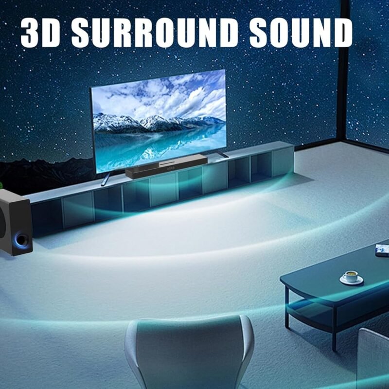 Barras de sonido 15 pulgadas con subwoofer y Bluetooth para TV - Imagen 3