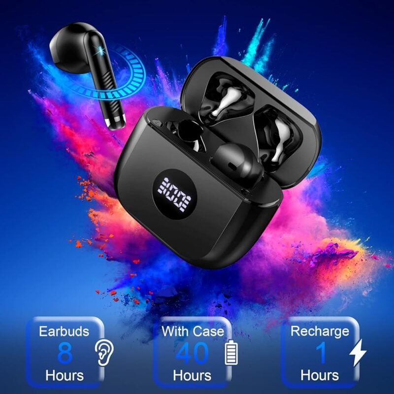 Auriculares Inalámbricos Bluetooth 5.3 con Pantalla LED y Cancelación de Ruido - Imagen 7