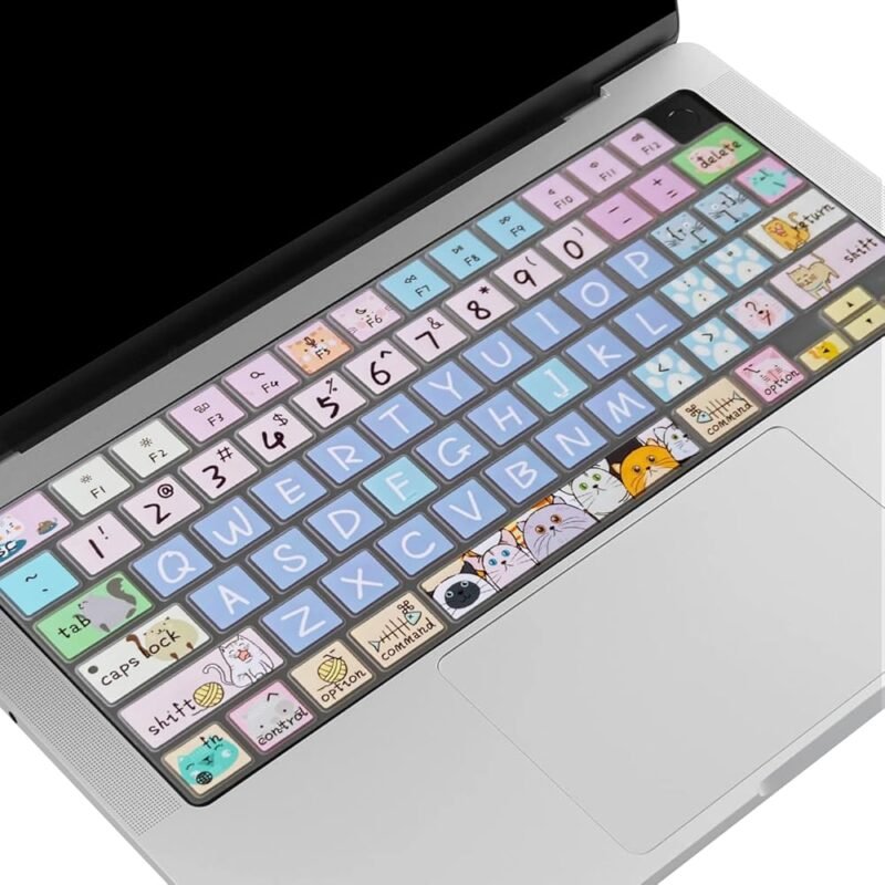 WSLUCKO Funda de teclado para MacBook Pro y Air 2021-2024 14 y 16 pulgadas - Imagen 5