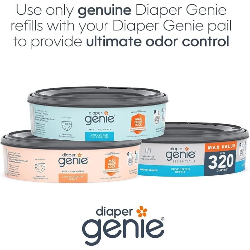 Diaper Genie Essentials Paquete de 8 Repuestos para Cubos de Pañales - Imagen 8